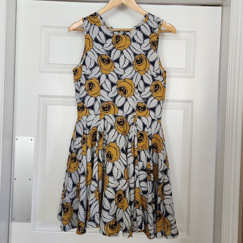 Maison Jules Dress Fit & Flare Cutesy Floral Print